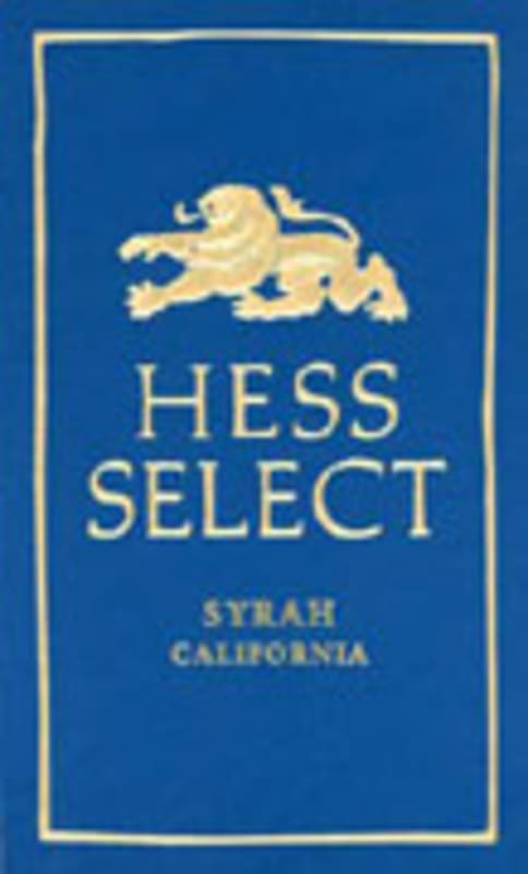 Hess Select Syrah 2003 Front Label