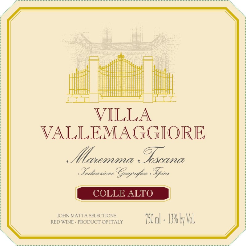 Castello Vicchiomaggio Villa Vallemaggiore Colle Alto 2014 Front Label