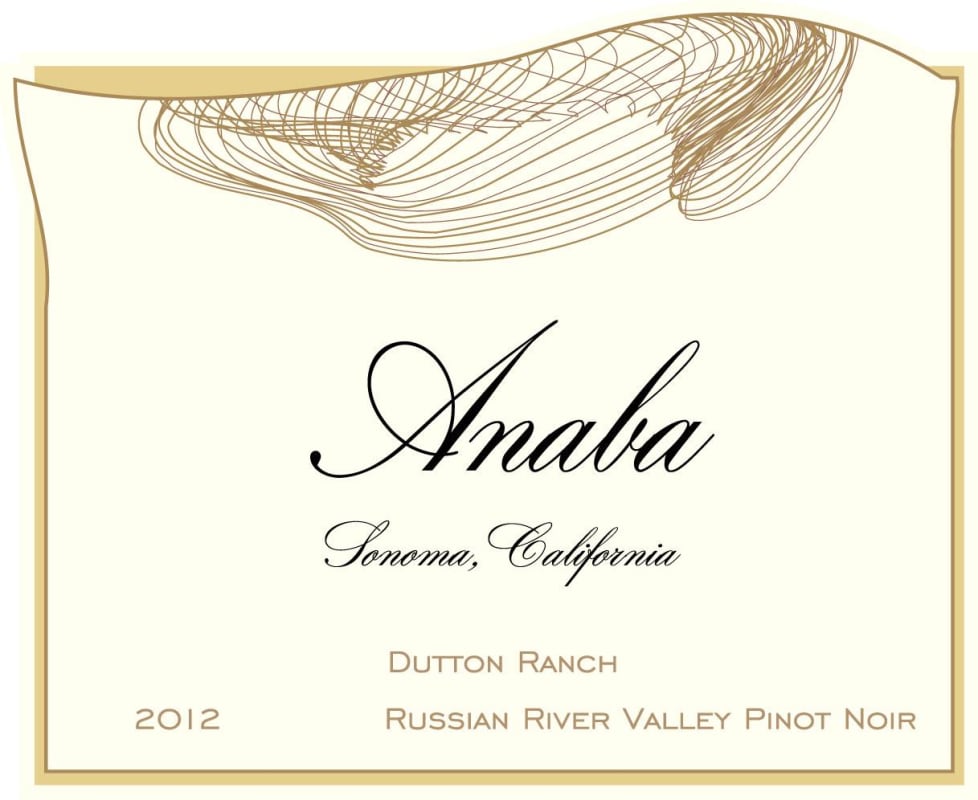 Anaba Dutton Ranch Pinot Noir 2012 Front Label