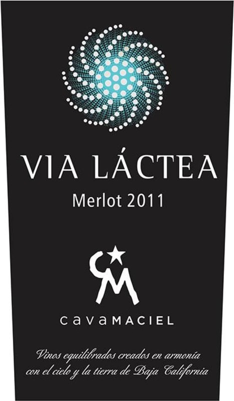 Cava Maciel Baja California Via Lactea Merlot 2011 Front Label