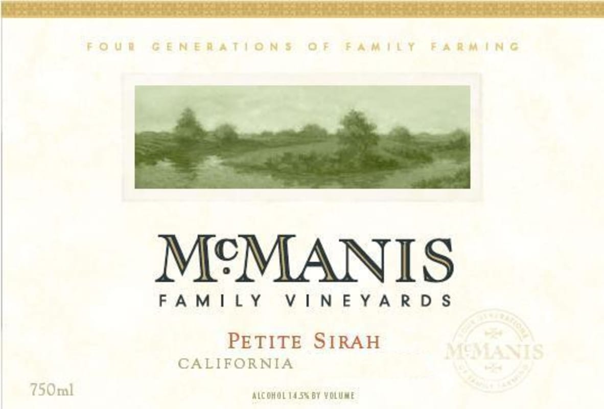 McManis Family Vineyards Petite Sirah 2015 Front Label