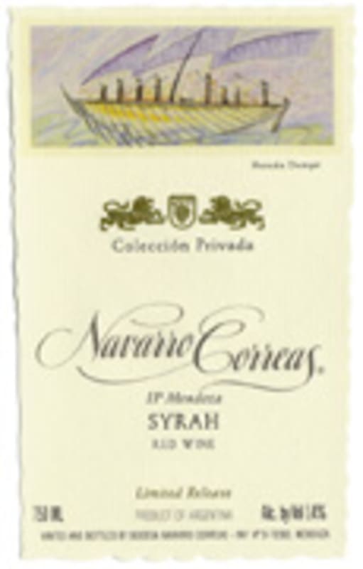 Navarro Correas Syrah 2003 Front Label