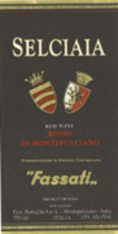 Fassati Selciaia Rosso di Montepulciano 2004 Front Label