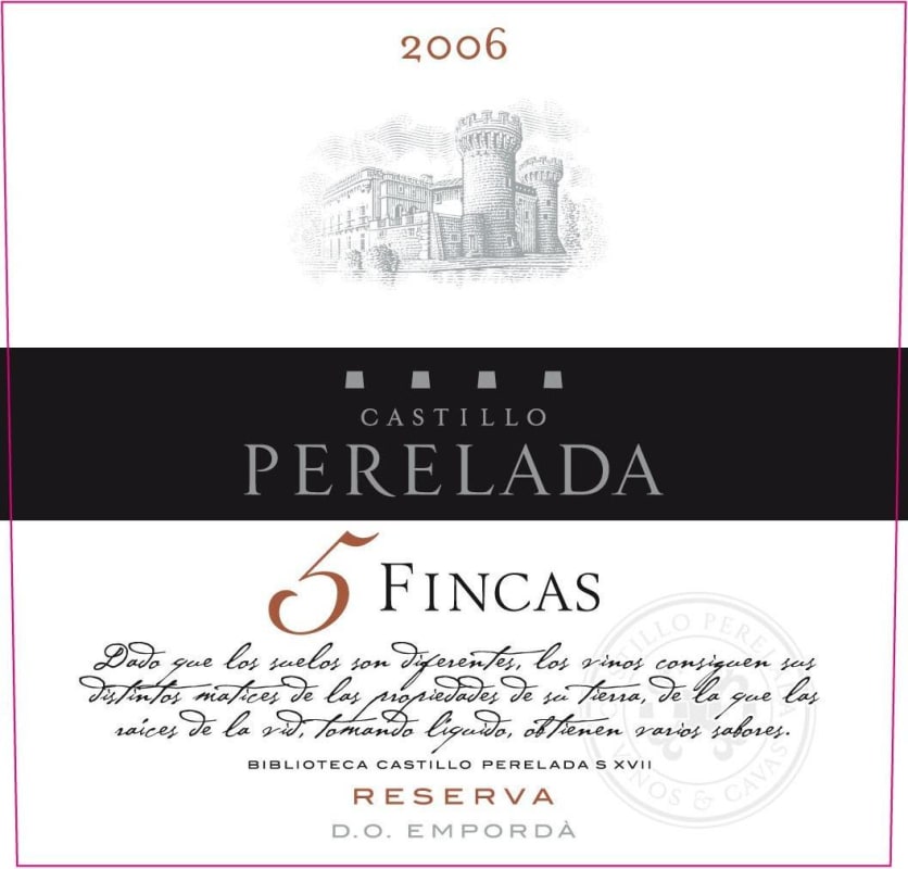 Castillo Perelada 5 Fincas Reserva 2006 Front Label