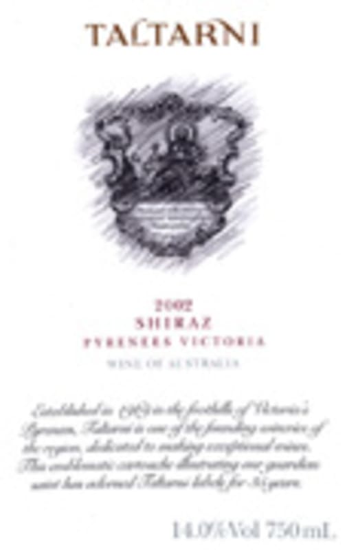 Taltarni Pyrenees Shiraz 2002 Front Label