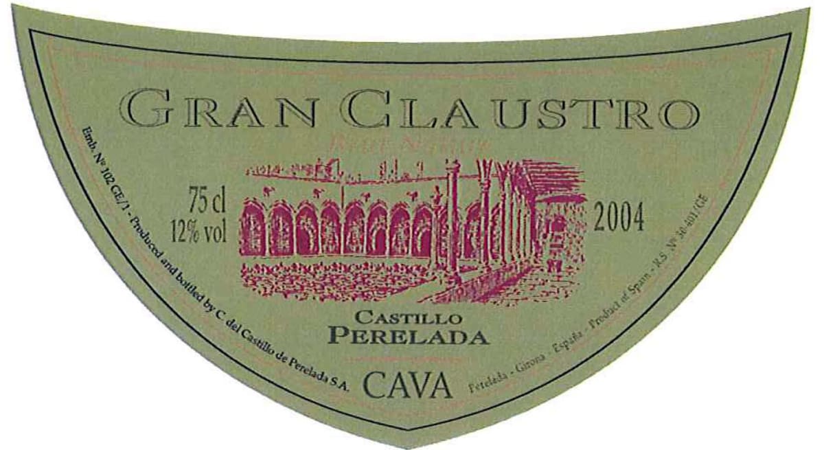 Castillo Perelada Gran Claustro Brut Nature Cava 2004 Front Label