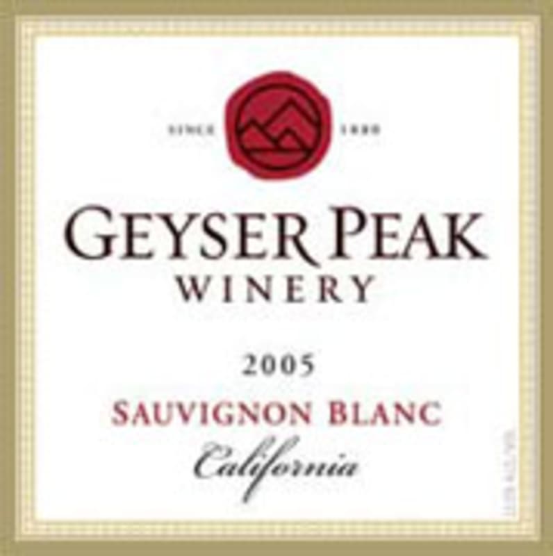 Geyser Peak Sauvignon Blanc 2005 Front Label