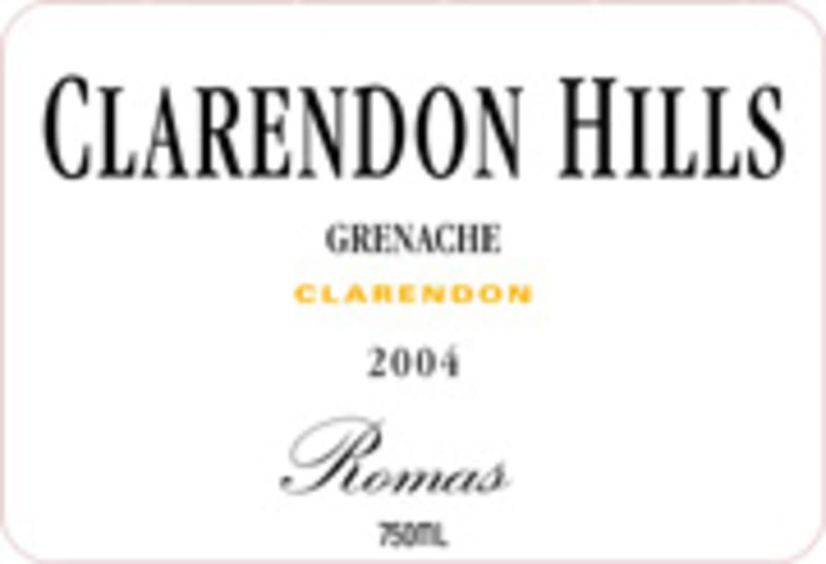 Clarendon Hills Romas Grenache 2004 Front Label