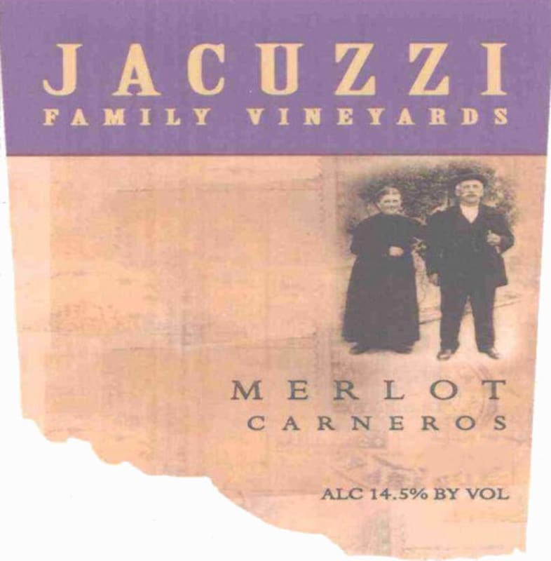 Jacuzzi Merlot 2009 Front Label
