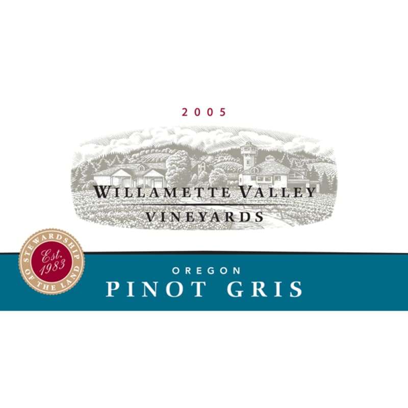 Willamette Valley Vineyards Pinot Gris 2005 Front Label