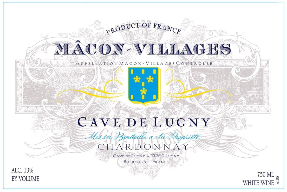 Cave de Lugny Macon Villages Chardonnay 2013 Front Label