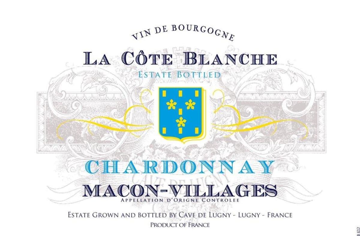Cave de Lugny Macon Villages La Cote Blanche 2014 Front Label