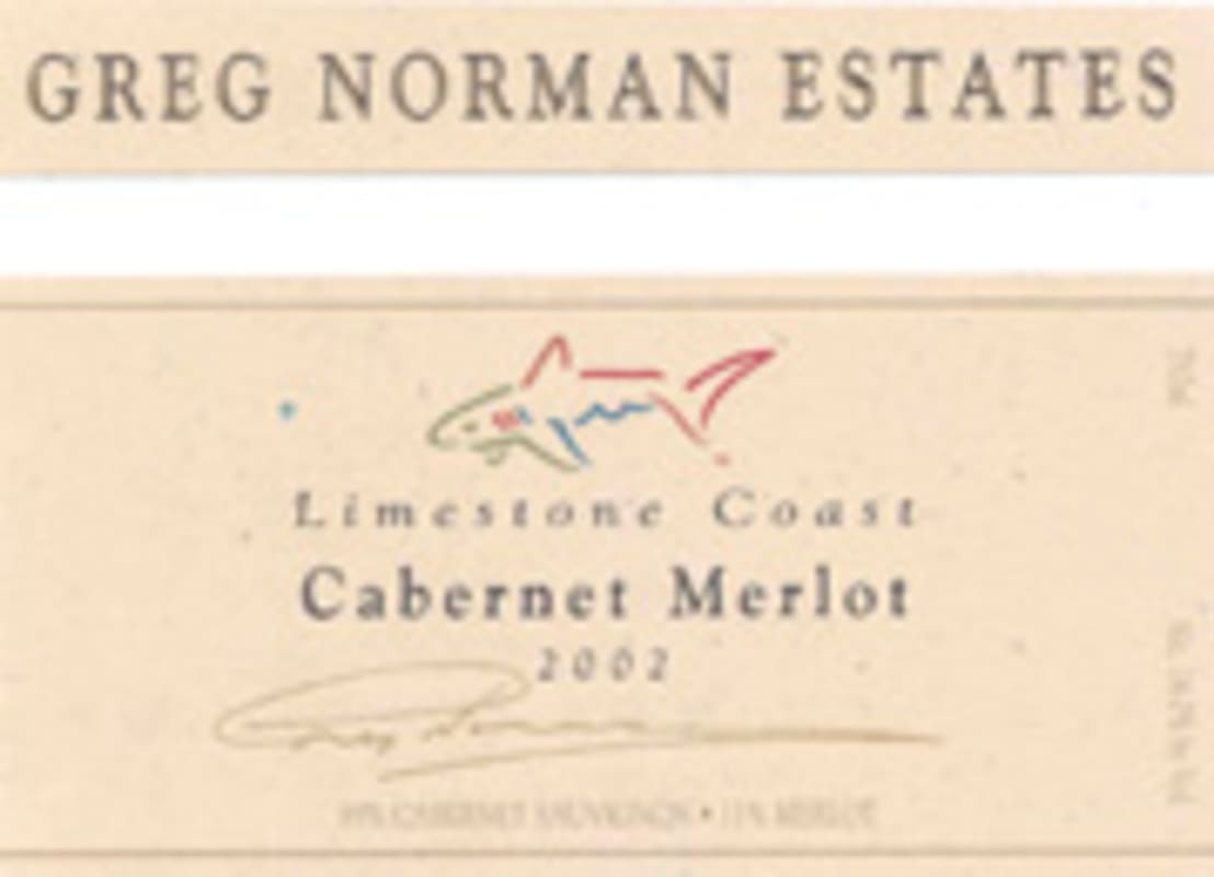 Greg Norman Estates Limestone Coast Cabernet-Merlot 2003 Front Label