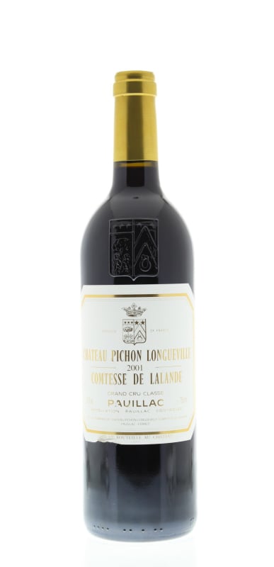 Chateau Pichon Longueville Comtesse de Lalande (slightly torn labels) 2001 Front Bottle Shot