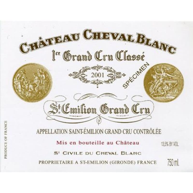 Chateau Cheval Blanc 2001 Front Label