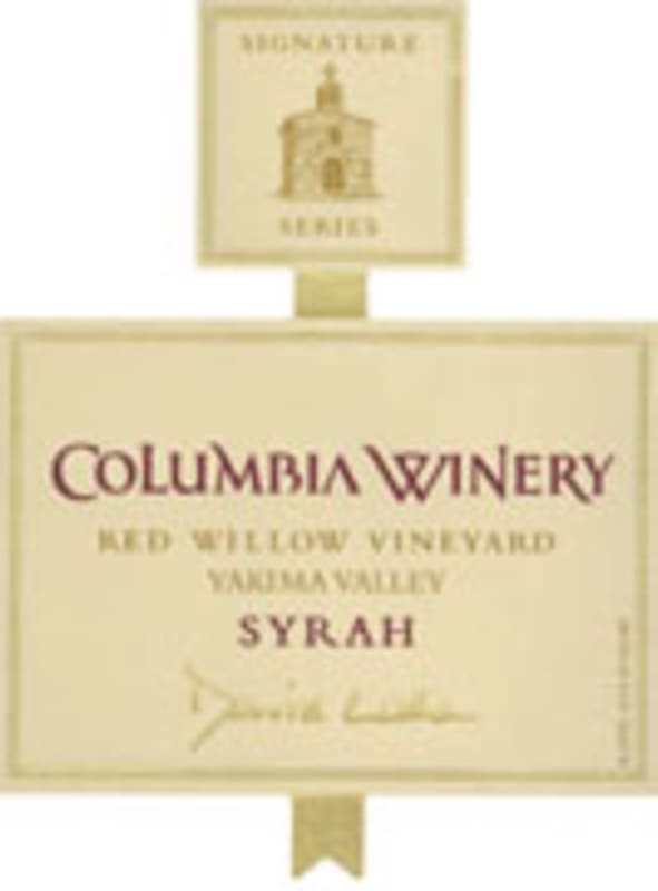 Columbia Winery Red Willow Syrah 2001 Front Label
