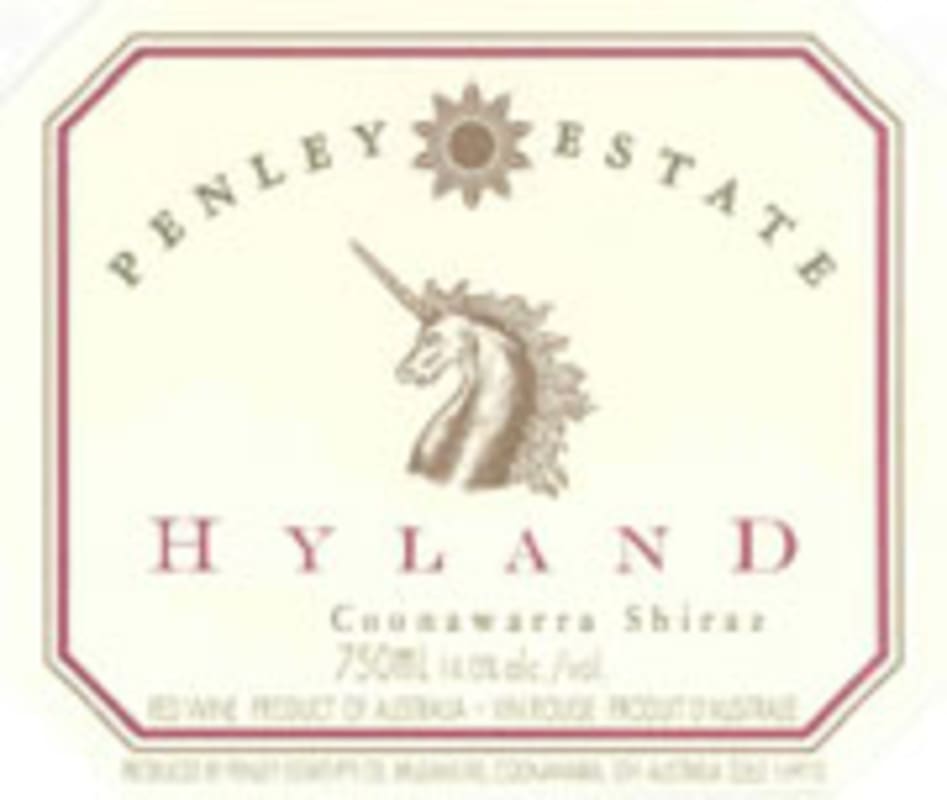 Penley Hyland Shiraz 2003 Front Label