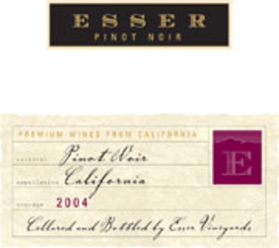 Esser Vineyards Pinot Noir 2004 Front Label