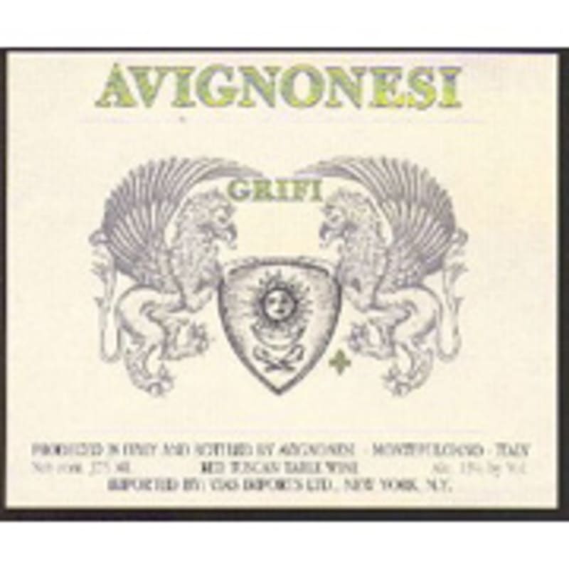 Avignonesi Grifi (stained label) 1995 Front Label