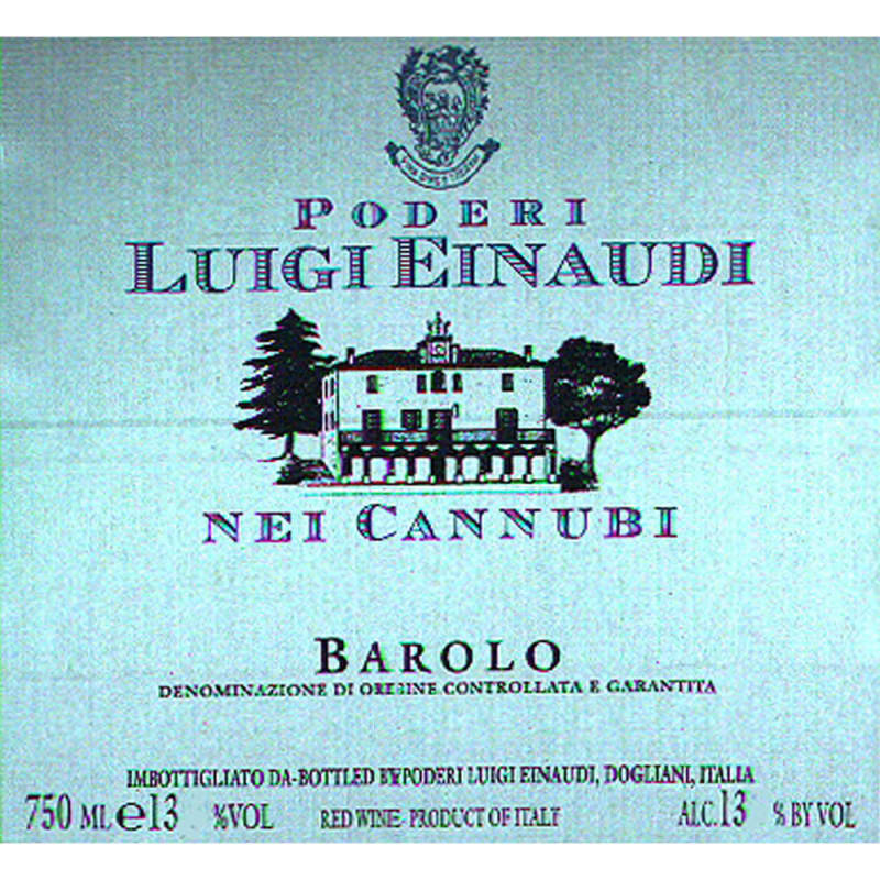 Luigi Einaudi Barolo Nei Cannubi 2001 Front Label