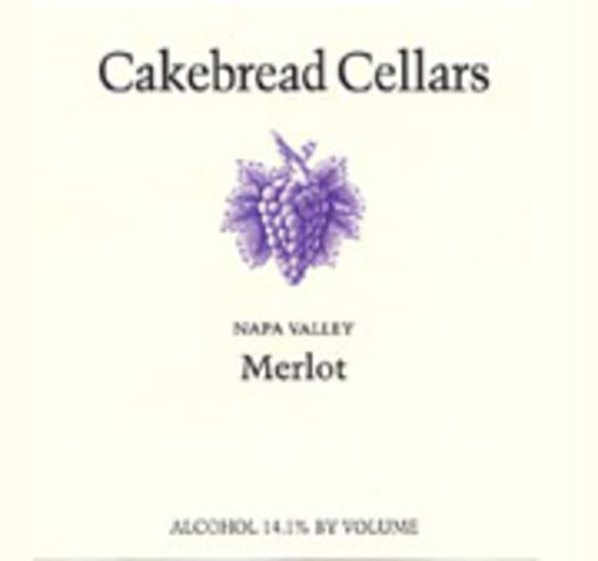Cakebread Merlot 2003 Front Label