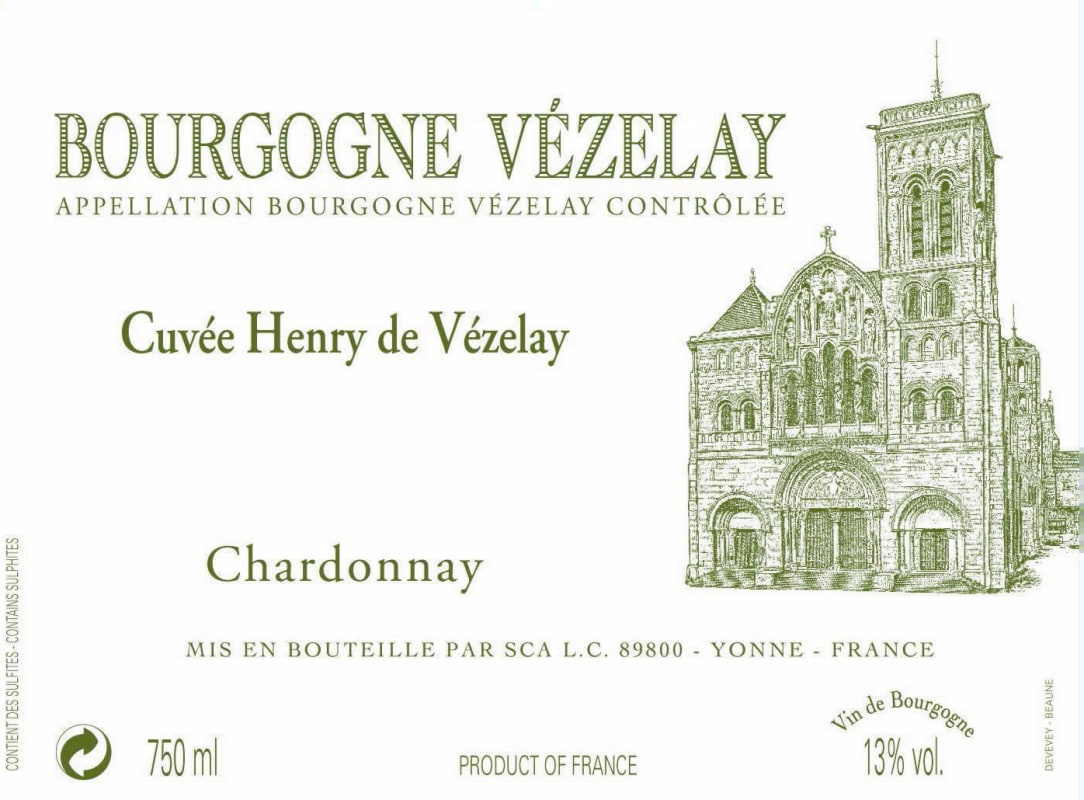 Henry Vezelay Cuvee Henry de Vezelay Chardonnay 2008 Front Label