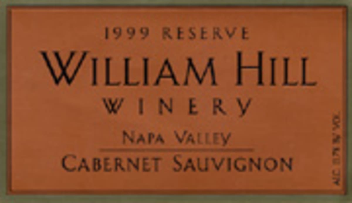 William Hill Reserve Cabernet Sauvignon 1999 Front Label