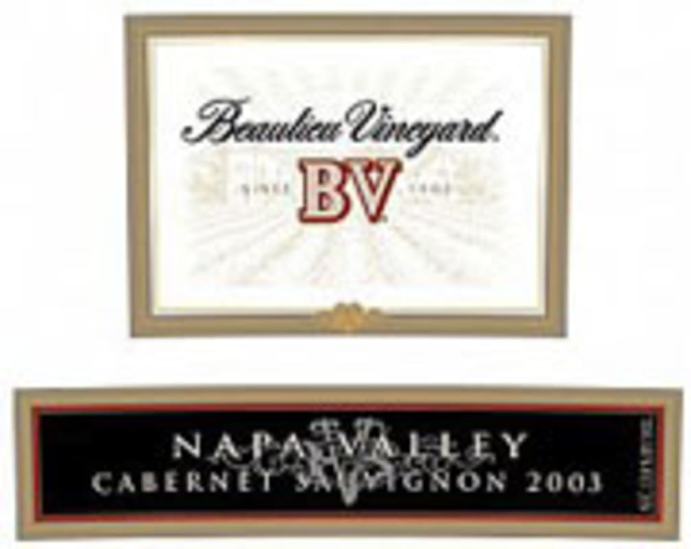 Beaulieu Vineyard Napa Valley Cabernet Sauvignon 2003 Front Label