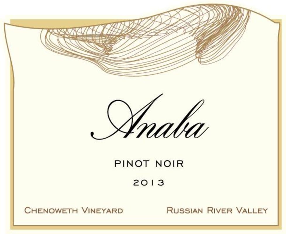 Anaba Chenoweth Vineyard Pinot Noir 2013 Front Label