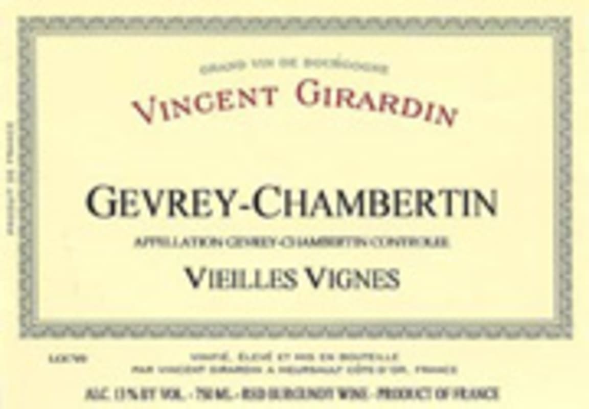 Vincent Girardin Gevrey Chambertin Vieilles Vignes 2003 Front Label