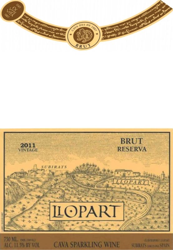 Llopart Reserva Cava Brut 2011 Front Label