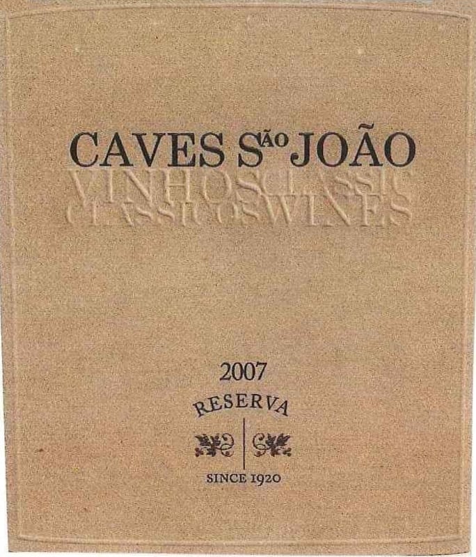 Caves Sao Joao Reserva 2007 Front Label