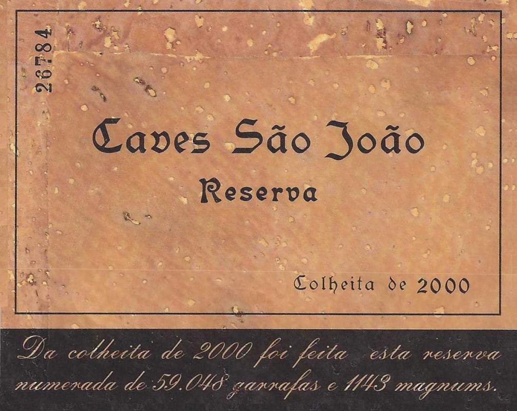 Caves Sao Joao Reserva 2000 Front Label