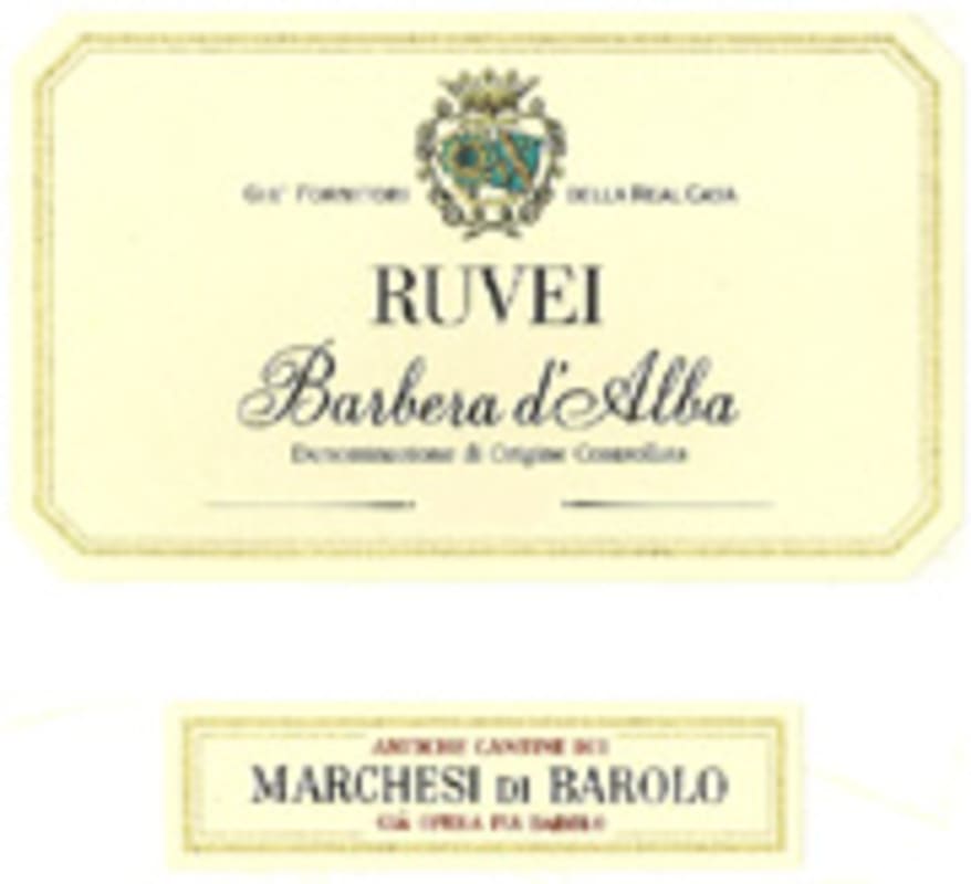 Marchesi di Barolo Barbera d'Alba Ruvei 2004 Front Label