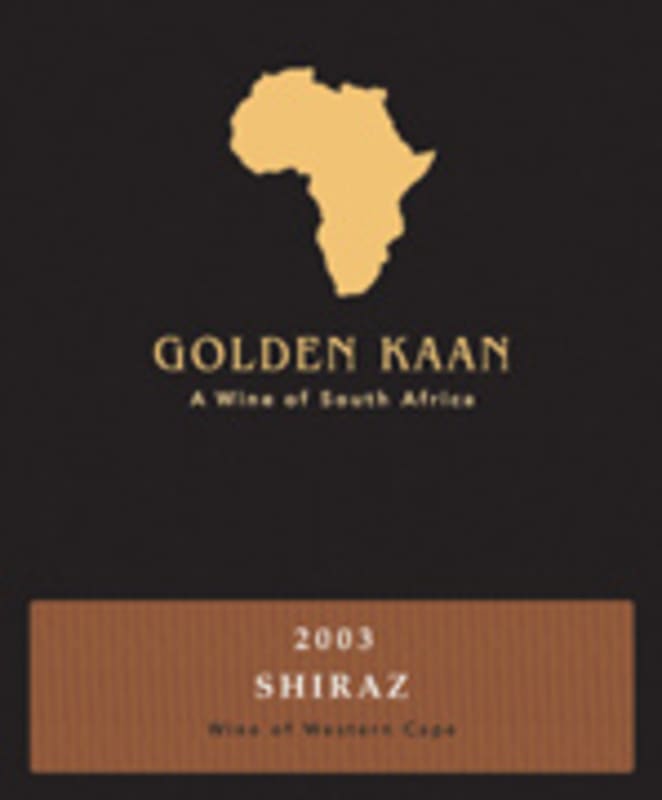 Golden Kaan Shiraz 2003 Front Label