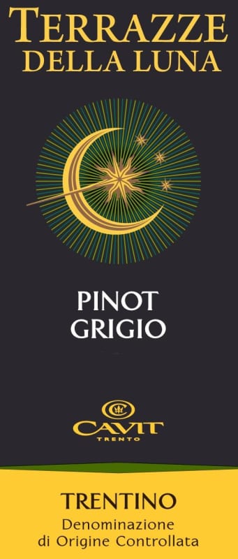 Cavit Trentino Terrazze della Luna Pinot Grigio 2013 Front Label