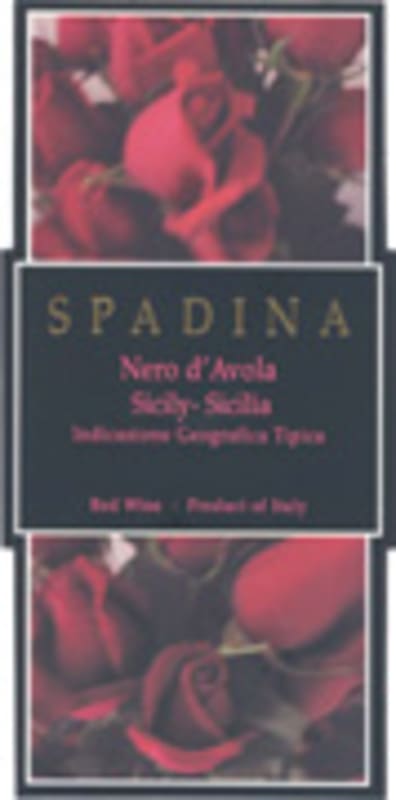 Spadina Nero d'Avola 2003 Front Label
