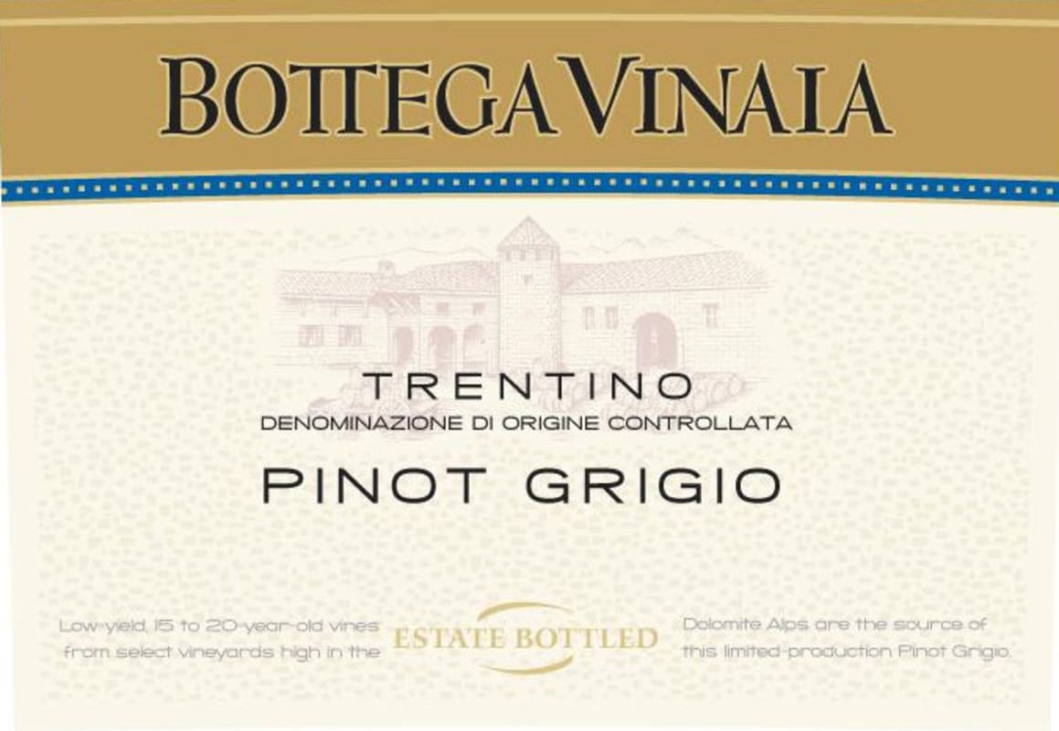 Bottega Vinaia Pinot Grigio 2010 Front Label