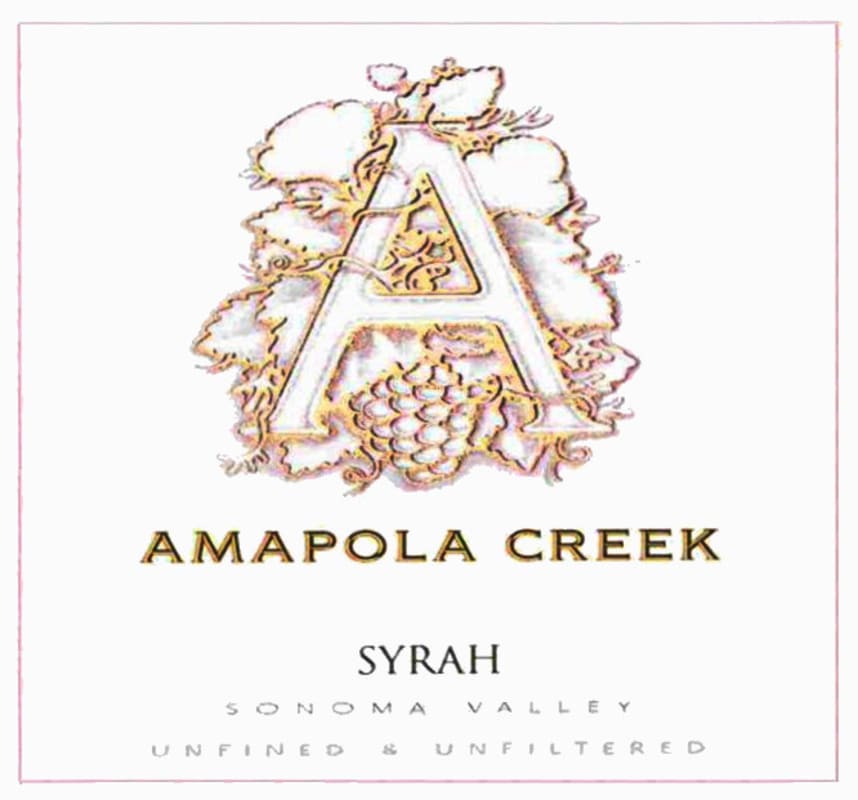 Amapola Creek Syrah 2007 Front Label
