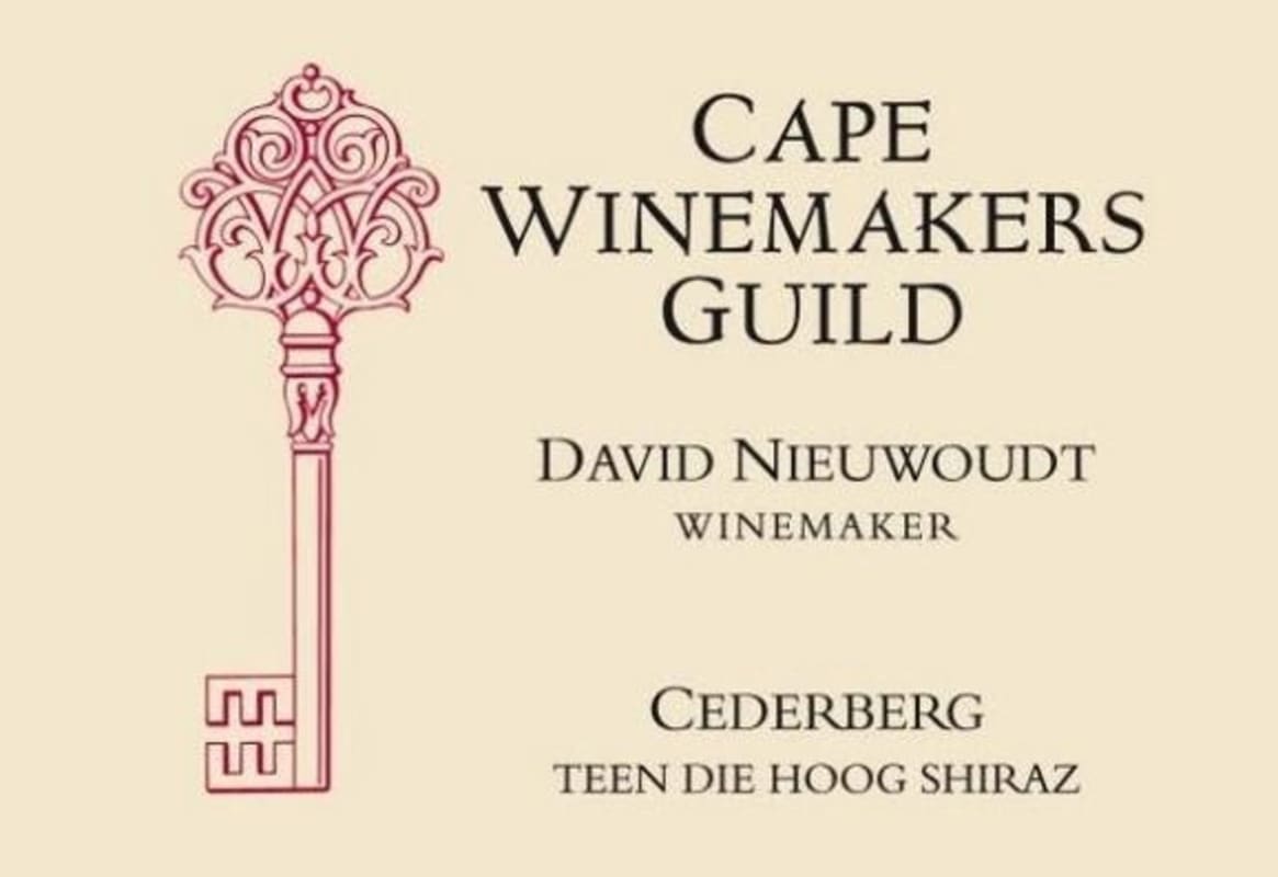 Cederberg Cape Winemakers Guild Teen Die Hoog Shiraz 2010 Front Label