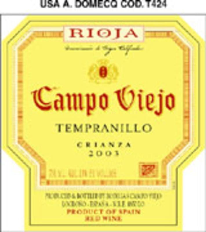 Campo Viejo Crianza 2003 Front Label