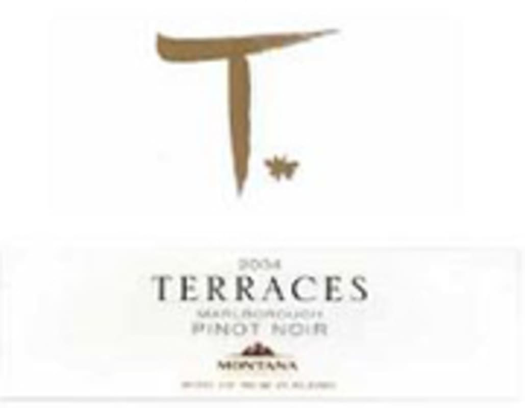 Brancott Terraces Estate Pinot Noir 2004 Front Label