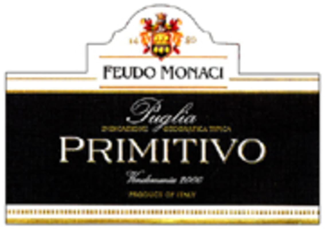 Feudo Monaci Primitivo 2004 Front Label