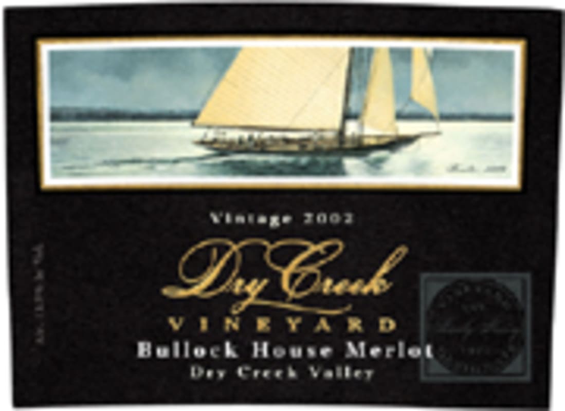 Dry Creek Vineyard Bullock House Merlot 2002 Front Label