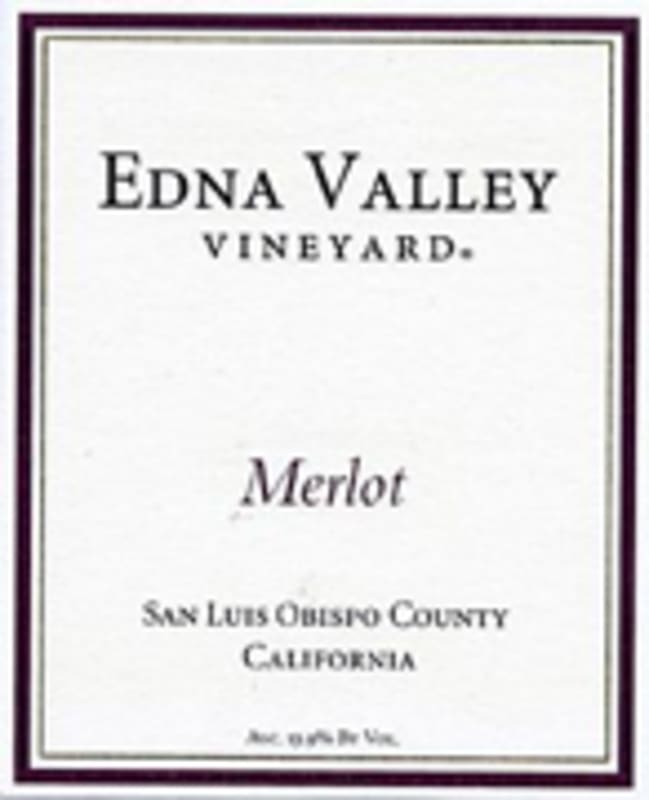 Edna Valley Vineyard Merlot 2004 Front Label