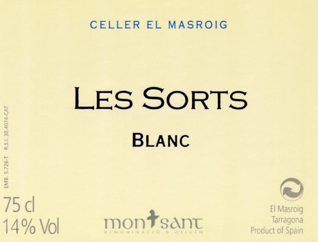 Celler el Masroig Les Sorts Blanc 2007 Front Label