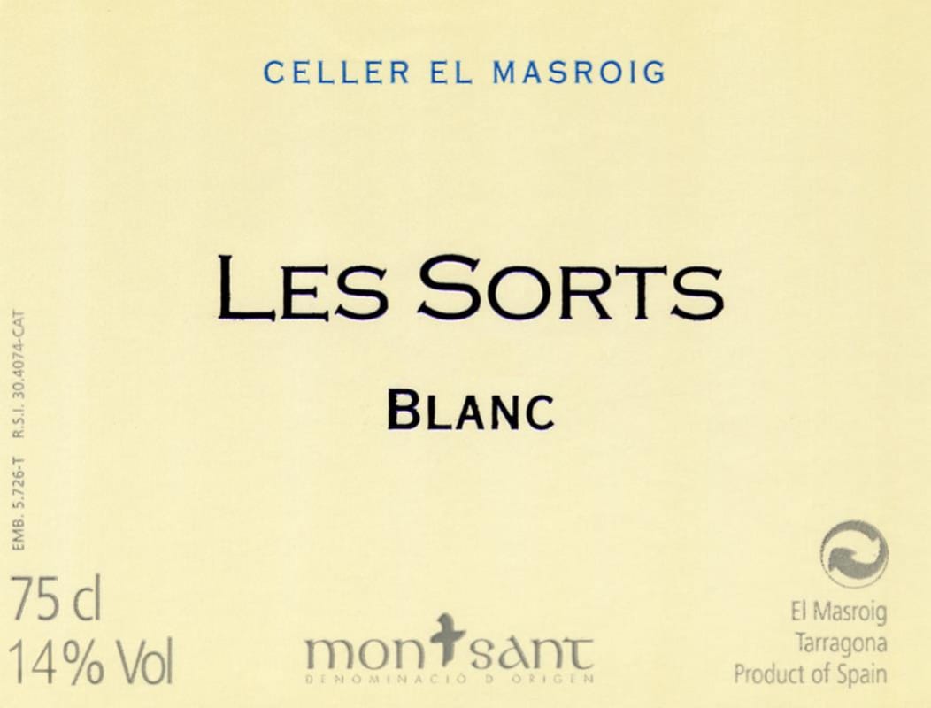 Celler el Masroig Les Sorts Blanc 2012 Front Label