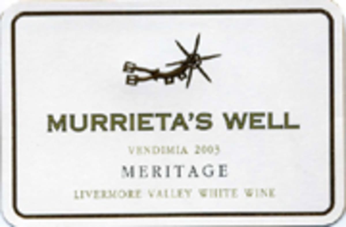 Murrieta's Well Vendimia White 2003 Front Label