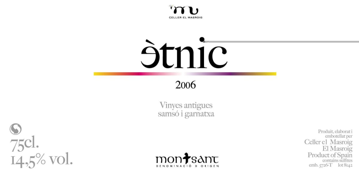 Celler el Masroig Etnic 2007 Front Label