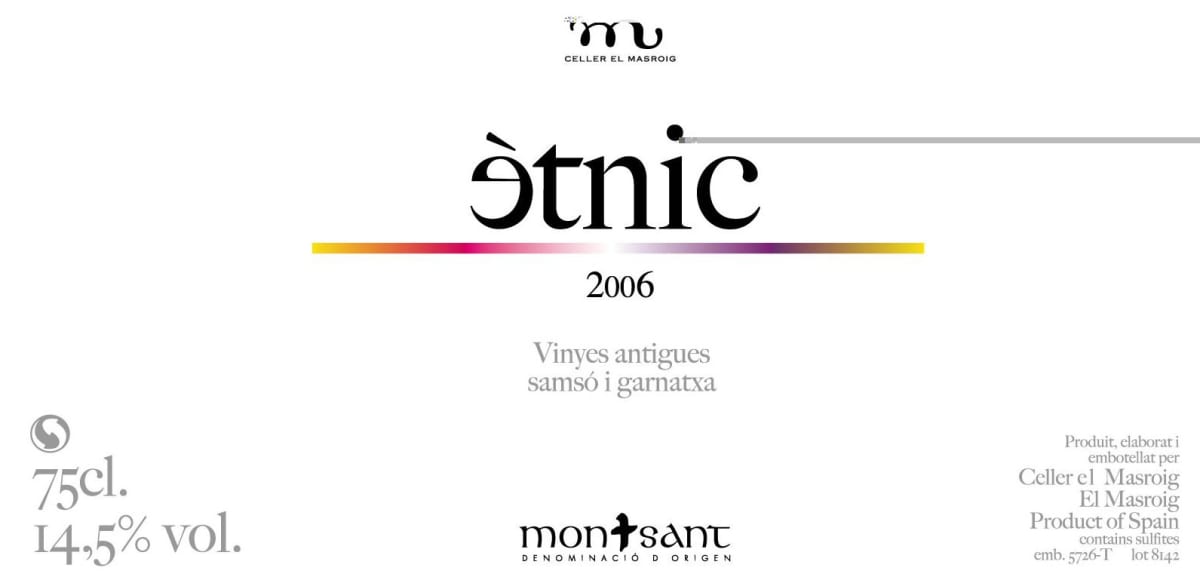 Celler el Masroig Etnic 2006 Front Label